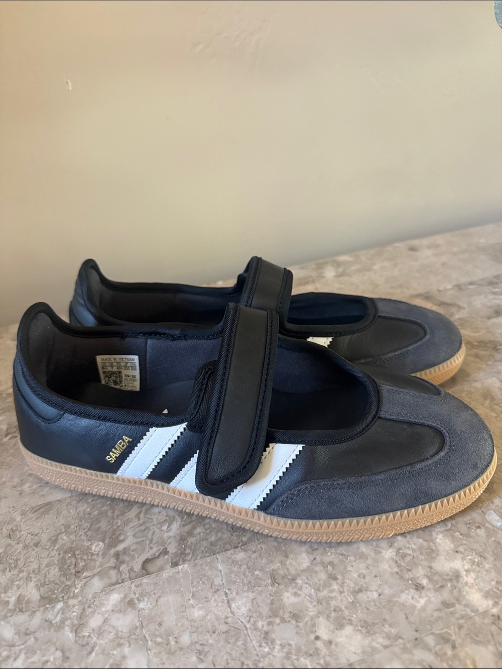 adidas Samba Mary-Jane Sneakers in Black, White and Gum